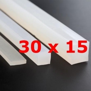 M. TRANSLUCENT FOOD GRADE SILICONE PROFILE 60 SHº (±5) 30 mm X 15 mm