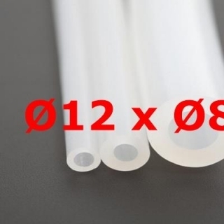 M. TRANSLUCENT FOOD GRADE SILICONE TUBE 60 SH° (±5) Øe 12 mm X Øi 8 mm