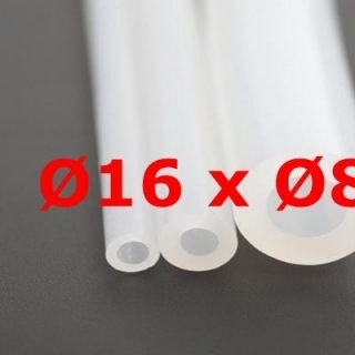 M. TRANSLUCENT  FOOD GRADE SILICONE TUBE 60 SH° (±5) Øe 16 mm X Øi 8 mm