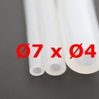 M. TRANSLUCENT FOOD GRADE SILICONE TUBE 60 SHº (±5) Øe 7 mm X Øi 4 mm