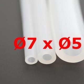 M. TRANSLUCENT FOOD GRADE SILICONE TUBE 60 SHº (±5) Øe 7 mm X Øi 5 mm