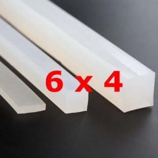 M. TRANSLUCENT SILICONE PROFILE FOOD GRADE 40 SHº (±5) 6 mm x 4 mm