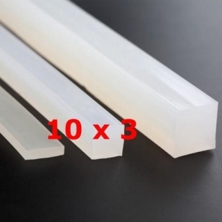 M. TRANSLUCENT SILICONE PROFILE FOOD GRADE 60 SHº (±5) 10 mm X 3 mm