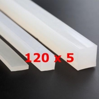 M.  TRANSLUCENT SILICONE PROFILE FOOD GRADE 60 SH° (±5)   120 mm X   5 mm 