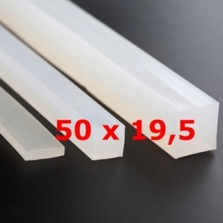 M. TRANSLUCENT SILICONE PROFILE FOOD GRADE 60 SHº (±5) 50 mm X 20 mm