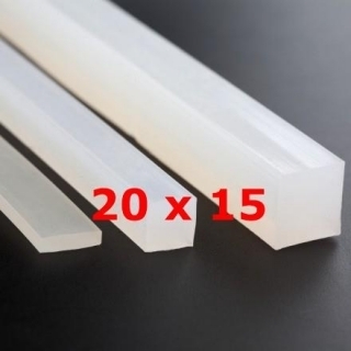 M. TRANSLUCENT SILICONE PROFILE FOOD GRADE 65 SH° (±5) 20 mm X 15 mm
