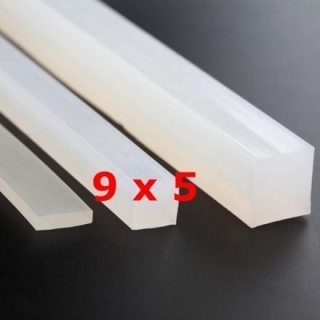 M. TRANSLUCENT SILICONE PROFILE FOOD GRADE 70 SH° (±5) 9 mm X 5 mm