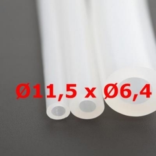 M. TRANSLUCENT SILICONE TUBE FOOD GRADE 60 SH° (±5) Øe 11,5 mm X Øi 6,4 mm