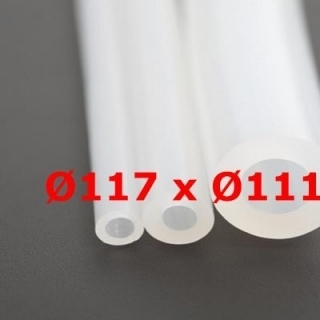 M. TRANSLUCENT SILICONE TUBE FOOD GRADE 60 SH° (±5) Øe 117 mm X Øi 111 mm 