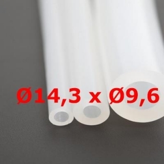 M. TRANSLUCENT SILICONE TUBE FOOD GRADE 60 SH° (±5) Øe 14,3 mm X Øi 9,6 mm 