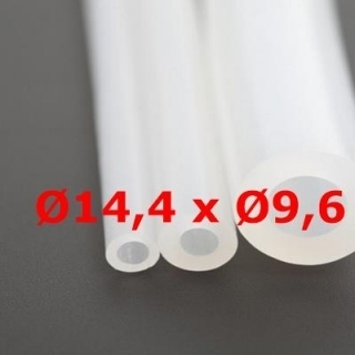 M. TRANSLUCENT SILICONE TUBE FOOD GRADE 60 SH° (±5) Øe 14,4 mm X Øi 9,6 mm 