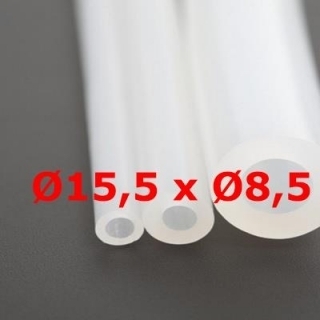 M. TRANSLUCENT SILICONE TUBE FOOD GRADE 60 SH° (±5) Øe 15,5 mm X Øi 8,5 mm 