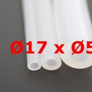 M. TRANSLUCENT SILICONE TUBE FOOD GRADE 60 SH° (±5) Øe 17 mm X Øi 5 mm 