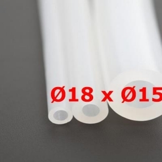 M. TRANSLUCENT SILICONE TUBE FOOD GRADE 60 SH° (±5) Øe 18 mm X Øi 15 mm