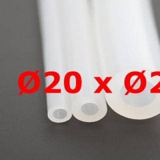 M. TRANSLUCENT SILICONE TUBE FOOD GRADE 60 SH° (±5) Øe 20 mm X Øi 2 mm 