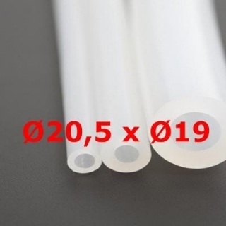 M. TRANSLUCENT SILICONE TUBE FOOD GRADE 60 SH° (±5) Øe 20,5 mm X Øi 19 mm