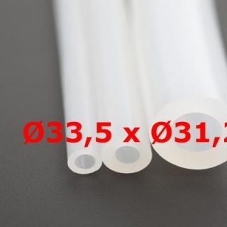 M. TRANSLUCENT SILICONE TUBE FOOD GRADE 60 SH° (±5) Øe 33,5 mm X Øi 31,2 mm 