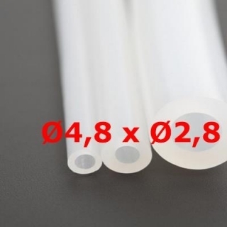 M. TRANSLUCENT SILICONE TUBE FOOD GRADE 60 SH° (±5) Øe 4,8 mm X Øi 2,8 mm 