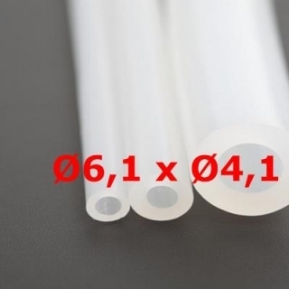 M. TRANSLUCENT SILICONE TUBE FOOD GRADE 60 SH° (±5) Øe 6,1 mm X Øi 4,1 mm 