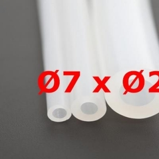 M. TRANSLUCENT SILICONE TUBE FOOD GRADE 60 SH° (±5) Øe 7 mm X Øi 2 mm 