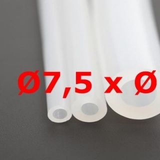 M. TRANSLUCENT SILICONE TUBE FOOD GRADE 60 SH° (±5) Øe 7,5 mm X Øi 5 mm