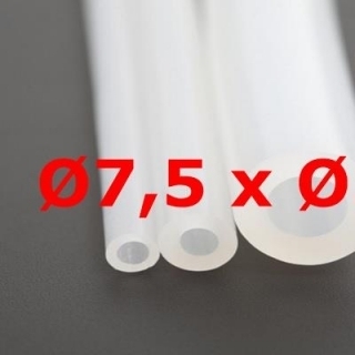 M. TRANSLUCENT SILICONE TUBE FOOD GRADE 60 SH° (±5) Øe 7,5 mm X Øi 5 mm 