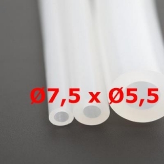 M. TRANSLUCENT SILICONE TUBE FOOD GRADE 60 SH° (±5) Øe 7,5 mm X Øi 5,5 mm 