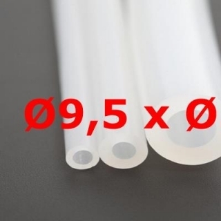 M. TRANSLUCENT SILICONE TUBE FOOD GRADE 60 SH° (±5) Øe 9,5 mm X Øi 5 mm