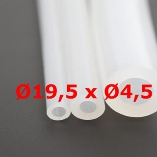 M. TRANSLUCENT SILICONE TUBE FOOD GRADE 70 SH° (±5) Øe 19,5 mm X Øi 4,5 mm