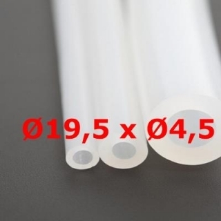 M. TRANSLUCENT SILICONE TUBE FOOD GRADE 70 SH° (±5) Øe 19,5 mm X Øi 4,5 mm 