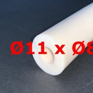 M.  TUYAU SILICONE BLANC ALIMENTAIRE 60 SH° (±5) Øe 11 mm X Øi 8 mm 