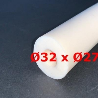 M.  TUYAU SILICONE BLANC ALIMENTAIRE 60 SH° (±5) Øe 32 mm X Øi 27 mm 