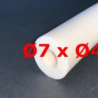 M.  TUYAU SILICONE BLANC ALIMENTAIRE 60 SH° (±5) Øe 7 mm X Øi 4 mm 