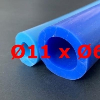 M.  TUYAU SILICONE BLEU ALIMENTAIRE 60 SH° (±5) Øe 11 mm X Øi 6 mm 