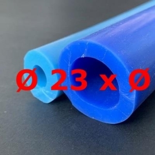 M. TUYAU SILICONE  BLEU (RAL APPROX 5012) NORME E1 ALIMENTAIRE 50 SHº (±5) Øe 23mm X Øi 8 mm (±0.4)