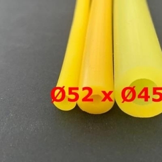 M.  TUYAU SILICONE JAUNE ALIMENTAIRE 60 SH° (±5) Øe 52 mm X Øi 45 mm 