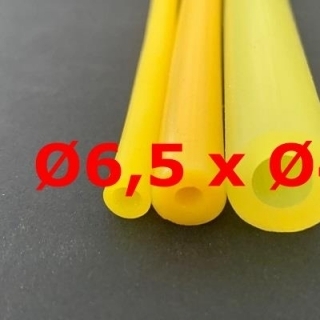 M.  TUYAU SILICONE JAUNE ALIMENTAIRE 60 SH° (±5) Øe 6,5 mm X Øi 4 mm 