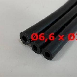 M. TUYAU SILICONE NOIR ALIMENTAIRE 70 SH° (±5) Øe 6,6 mm X Øi 3,7 mm