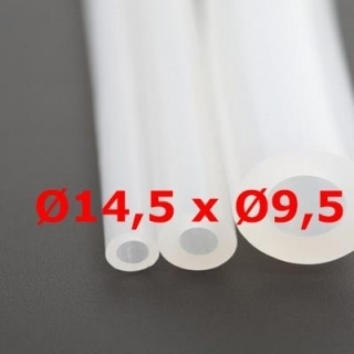 M. TUYAU SILICONE TRANSLUCIDE ALIMENTAIRE 60 SH° (±5) Øe 14,5 mm X Øi 9,5 mm
