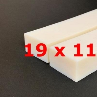 M.  WHITE SILICONE PROFILE FOOD GRADE 35 SH° (±5)   19 mm X   11 mm 