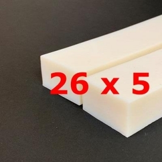 M. WHITE SILICONE PROFILE FOOD GRADE 60 SH° (±5) 26 mm X 5 mm