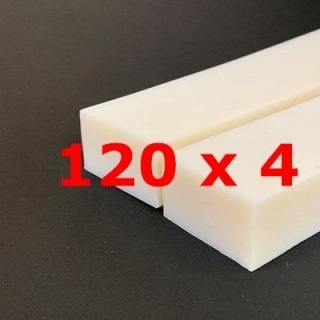 M.  WHITE SILICONE PROFILE FOOD GRADE 65 SH° (±5)   120 mm X   4 mm 