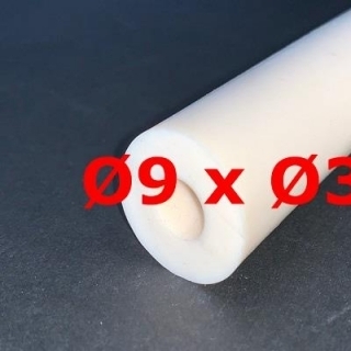 M. WHITE SILICONE TUBE FOOD GRADE 60 SH° (±5) Øe 9 mm X Øi 3 mm 