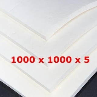 M. WHITE SPONGE SILICONE SHEET 0.25 gr/cm³ 5 MM X 1000MM WIDE ADHESIVE 1 FACE