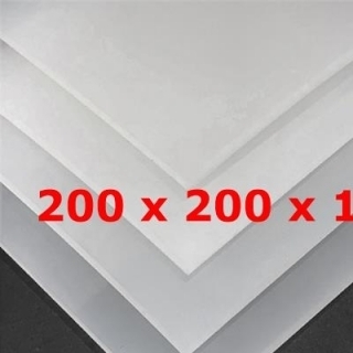 PLAQUE SILICONE TRANSLUCIDE ALIMENTAIRE 60 SH° (±5) 200 mm X 200 mm X 1mm (±0,2) Épaisseur