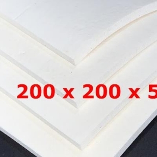 PLACA SILICONA ESPONJA BLANCA 200 mm X 200 mm DENS 0,25 gr/cm³ 5 mm (± 0,5)