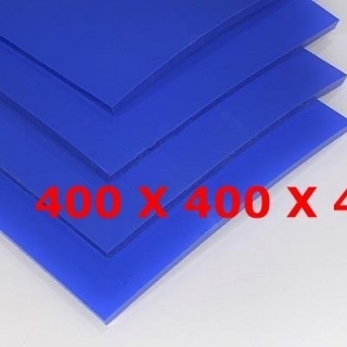 PLAQUE SILICONE BLEU ALIMENTAIRE 60 SH° (±5) 400 mm X 400 mm X 4mm (±0,3) Épaisseur NO TALC