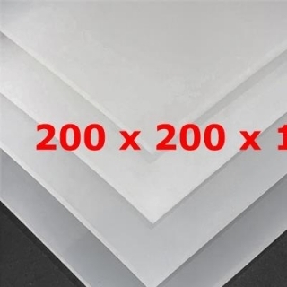 PLAQUE SILICONE TRANSLUCIDE ALIMENTAIRE 40 SH° (±5) 200 mm X 200 mm X 1,5mm (±0,2) Épaisseur