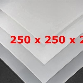 PLAQUE SILICONE TRANSLUCIDE ALIMENTAIRE 60 SH° (±5) 250 mm X 250 mm X 2,5mm (±0,3) Épaisseur