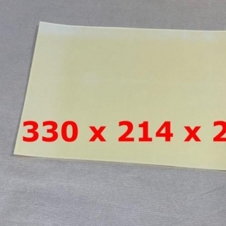 TRANSLUCENT SILICONE SHEET ADHESIVE 60 SH° (±5) 330 mm X 214 mm X 2 mm Thickness